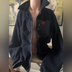 Abercrombie & Fitch Men's navy blue Zip-Up coat